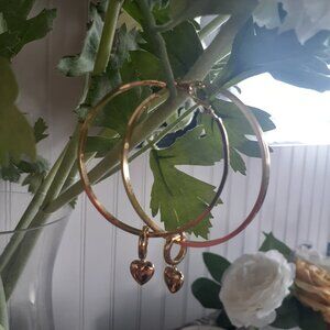 Gold Plated Hoop Earrings 🛍